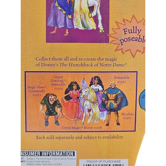 Disney The Hunchback Of Notre Dame Phoebus Poseable Action Figure With Armor & S - Picture 4 of 8